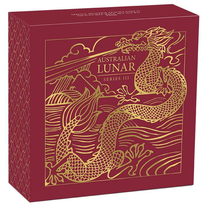 Verpackung 1/10 Oz Gold Drache 2024