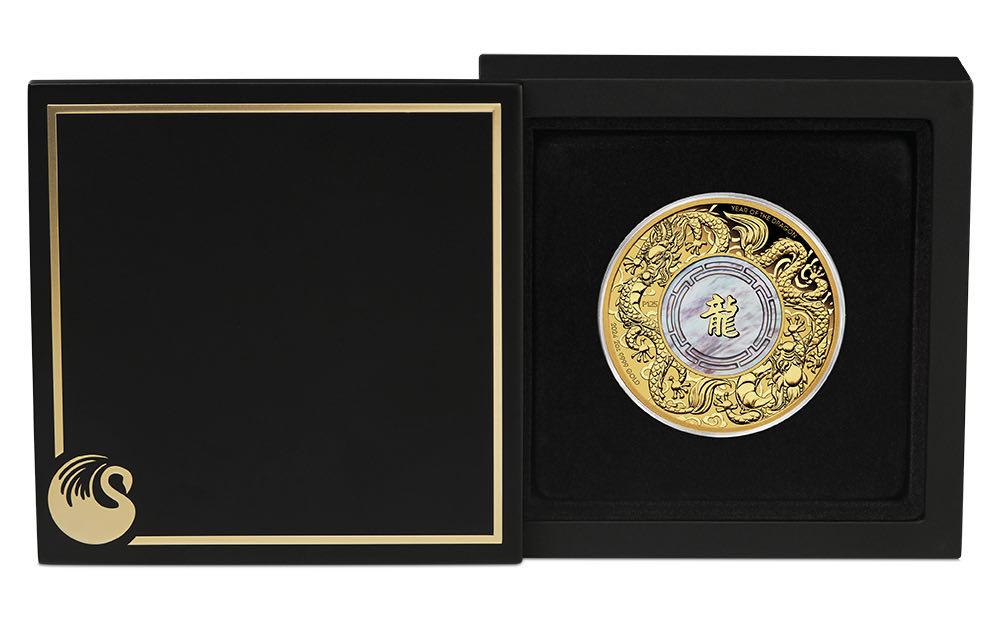 Double Dragon 2 Unzen Gold Proof 2024 Sammlerbox