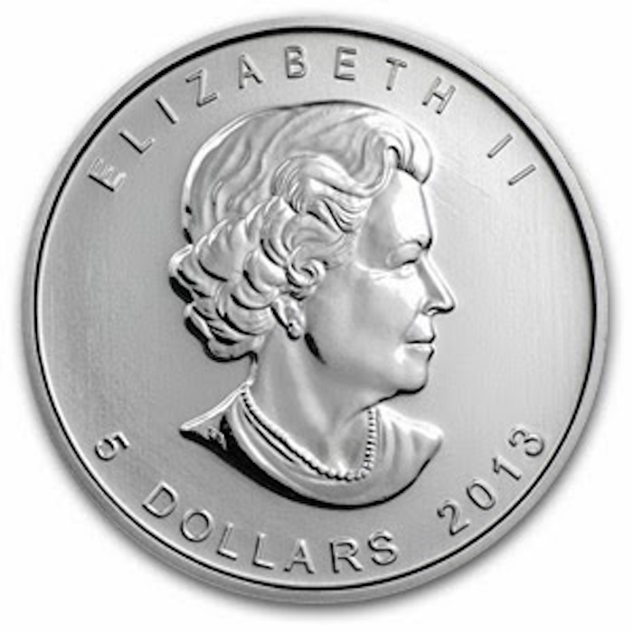 Maple Leaf 2013 1 oz Silber Wertseite Queen Elizabeth II