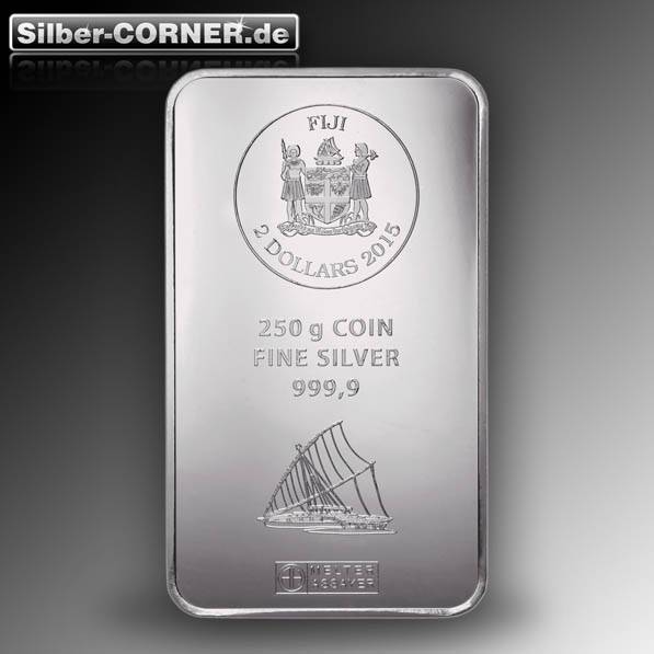 Heraeus 250 Gramm Fiji Silberbarren
