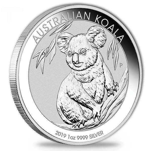 Koala 1 Unze Silber 2019 Revers Motiv Koala auf Ast