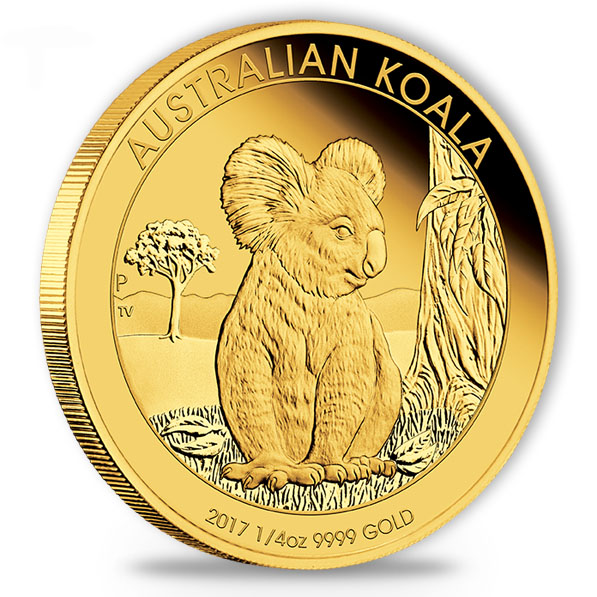 Australien Koala 1/4 Unze Goldmünze Polierte Platte 2017