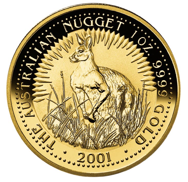 Australien Känguru Nugget 1 Oz Gold 2001