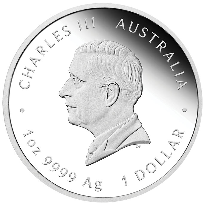Lunar 3 Pferd 1 Dollar Silber Proof farbig 