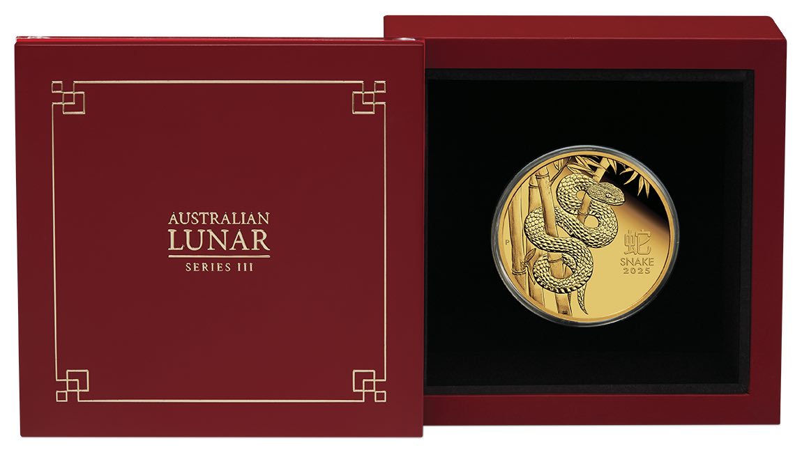 Sammlerbox Lunar 3 Schlange 1 Unze Gold Polierte Platte