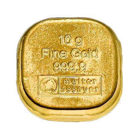 10 Gramm goldbarren gegossen gestempelt