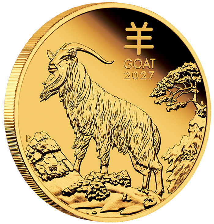 Lunar III Ziege 1/4 Oz Gold Proof 2027 + Box + COA