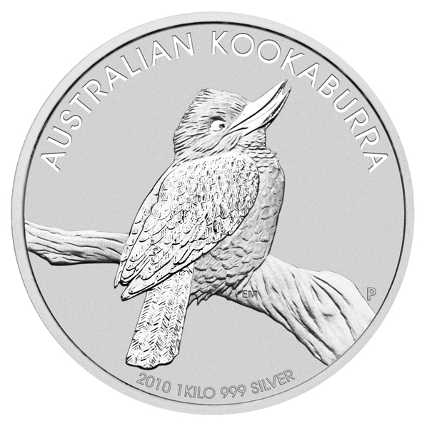 Kookaburra 1 KG Silbermünze Jahrgang 2010