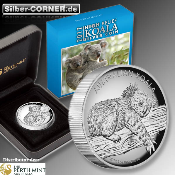 1 Oz Koala Silber Proof High Relief 2012