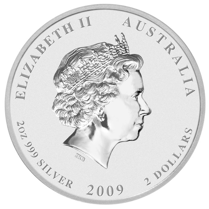 Lunar II Ochse 2 Dollar Silber 2009