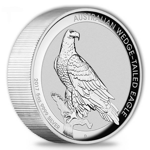 Wedge Tailed Eagle 5 Oz Silber High Relief 2017 +Box *