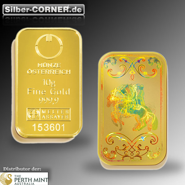10 Gramm Lipizaner Goldbarren 