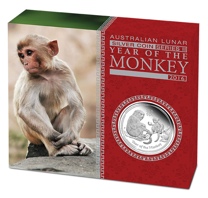Lunar II Affe 1 Unze Umverpackung 2016