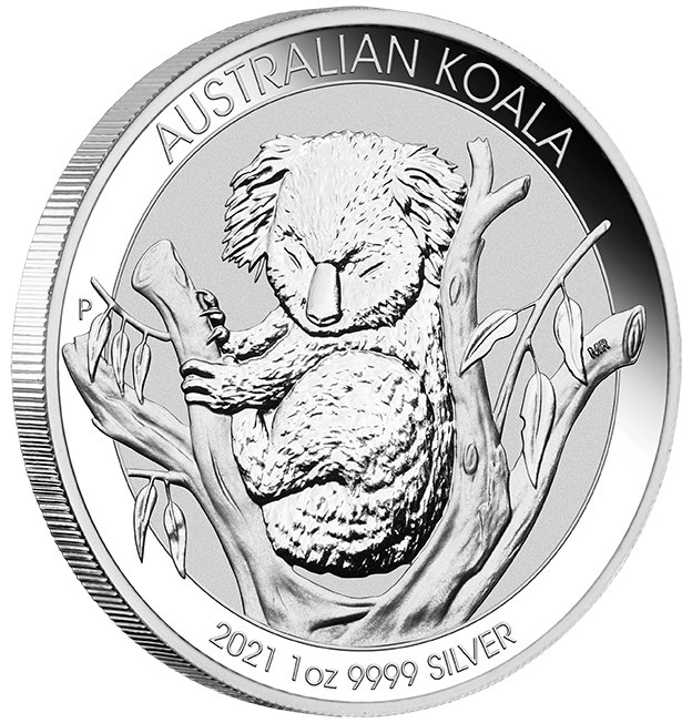 Koala 1 Oz Silber 2021 Revers Motiv schlafender Koala
