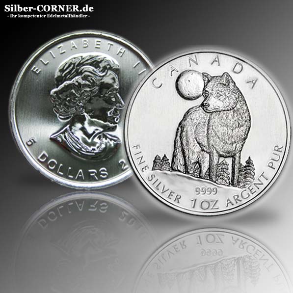 Moodshot Kanada Wolf 2011 Unze Silber