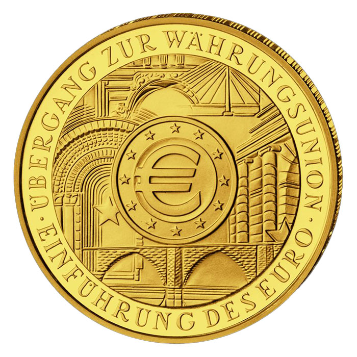 Einfuehrung des Euro 100 Gold 2002