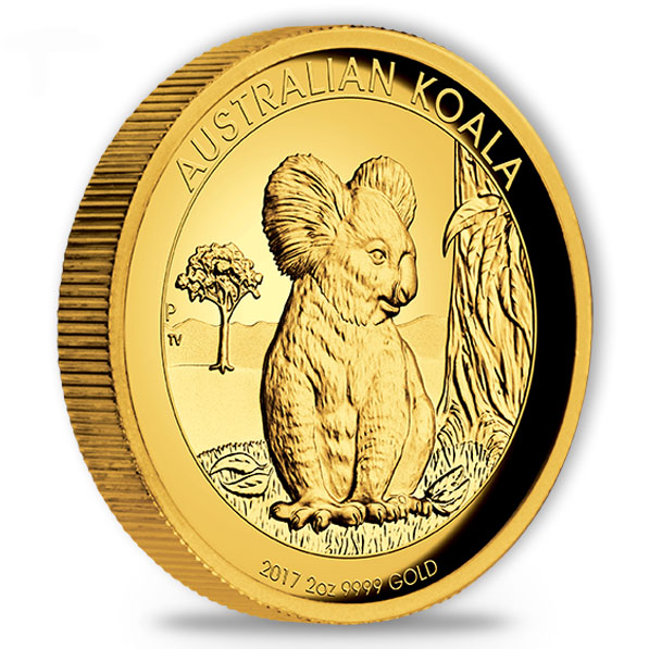 Australien Koala - 2 Oz Gold High Relief - 2017 + Box + COA