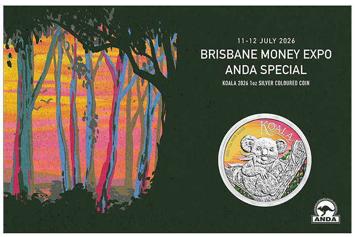 Brisbane ANDA Expo 1 Oz Silber 2026 farbig Blister