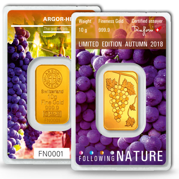 Following Nature - Herbst / Autum - 10 Gramm Goldbarren 2018