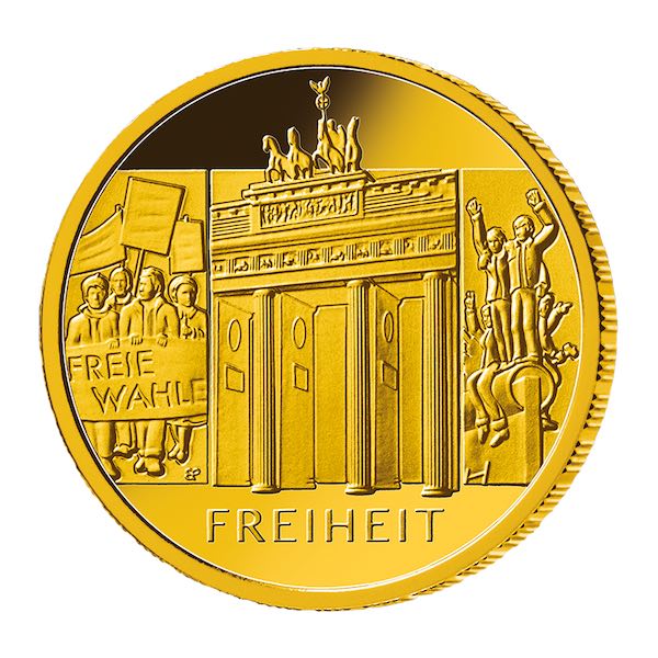 Säulen der Demokratie Goldmünze 100 Euro 2022