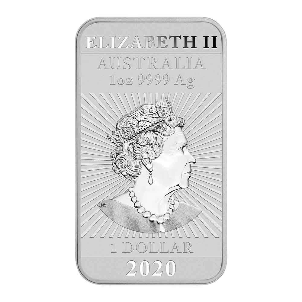 1 Dollar Rectangular Silbermünze Drache 2020