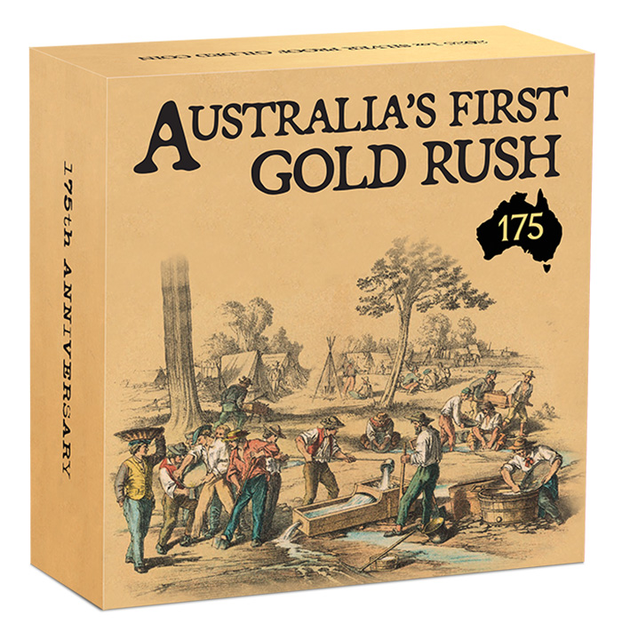 Umverpackung 175 Jahre Silbermünze First Gold Rush 2026