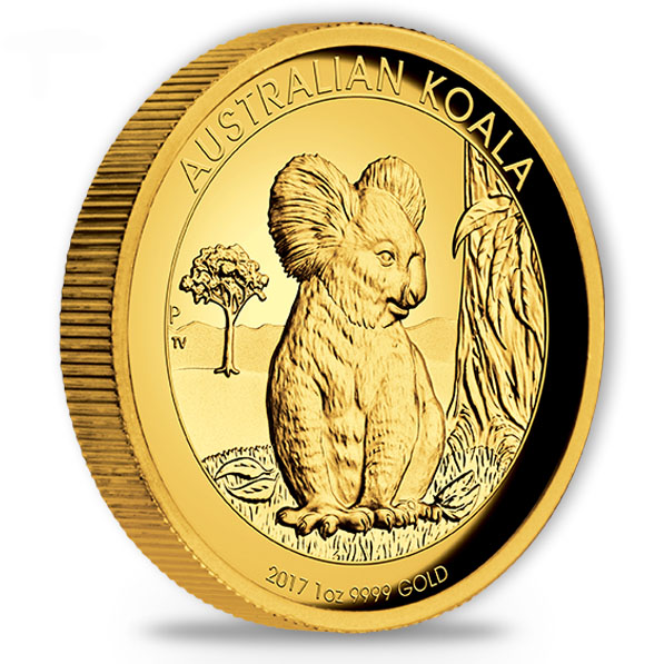 Australien Koala 1 Oz Gold High Relief 2017 + Box + COA