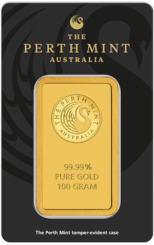 100 Gramm Känguru Goldbarren Perth MInt