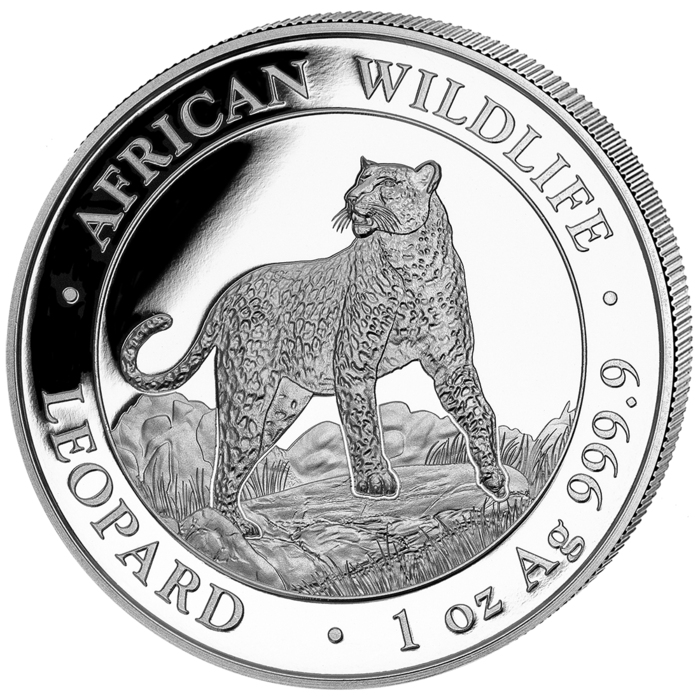 Somalia Leopard 2022 1 oz Silber Motiv Raubkatze