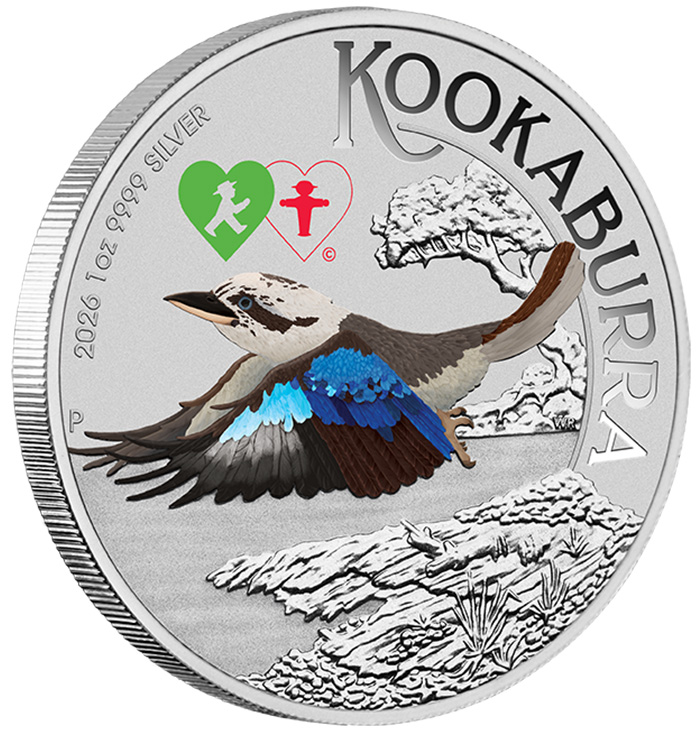 Kookaburra WMF Special 2026 Silber farbig Revers Ampelmann Privy