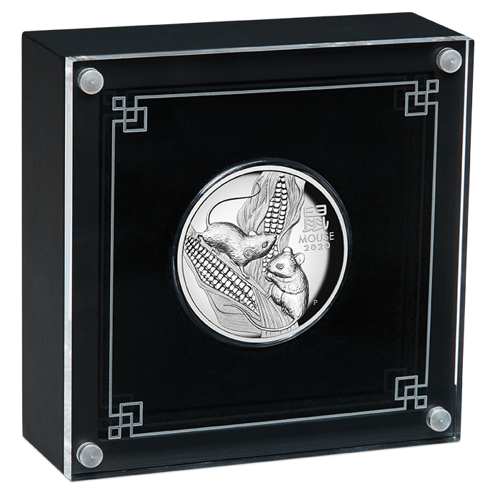 Sammlerbox Lunar 3 Maus 2020 1 Unze Silber High Relief