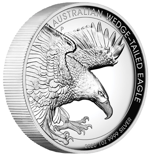 Wedge Tailed Eagle 1 Oz Silber 2020 High Relief +Box*
