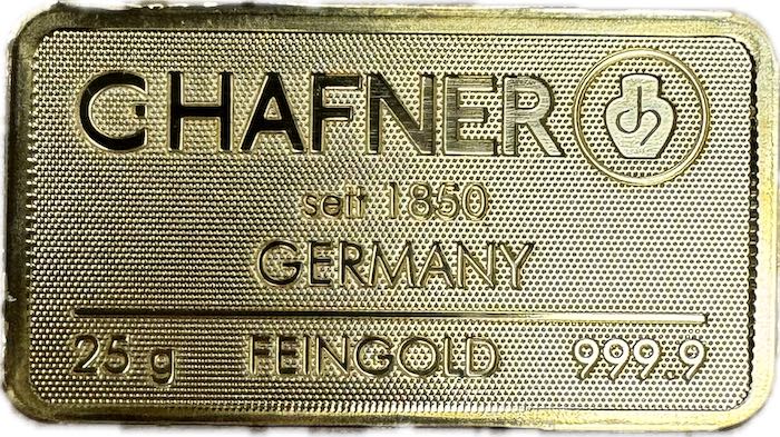 25 Gramm Goldbarren versch. Hersteller LBMA