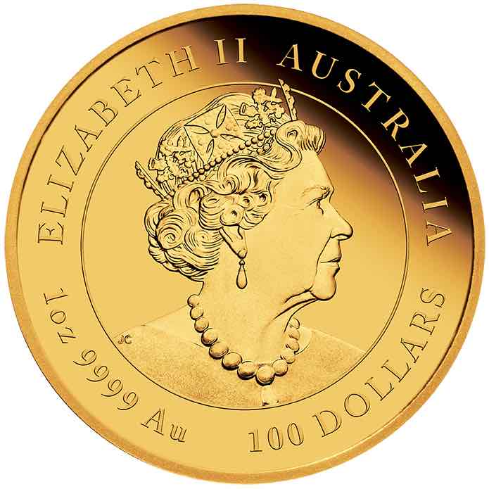 Wertseite Lunar III Ochse Gold 2021 – 100 AUD Nennwert