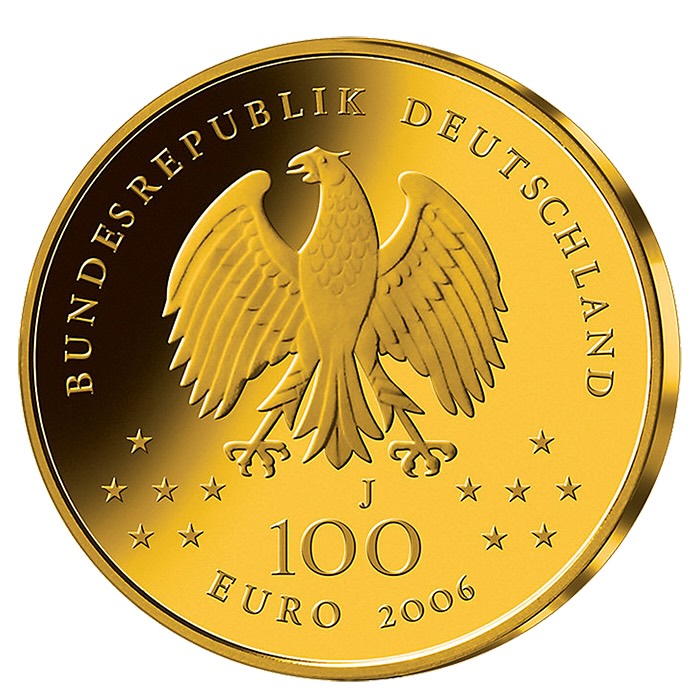 100 Euro Goldmünze Weimar Rückseite Silber-CORNER.de