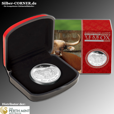 Lunar II - Ochse - 1 KG Sliber Proof 2009 + Box +COA*