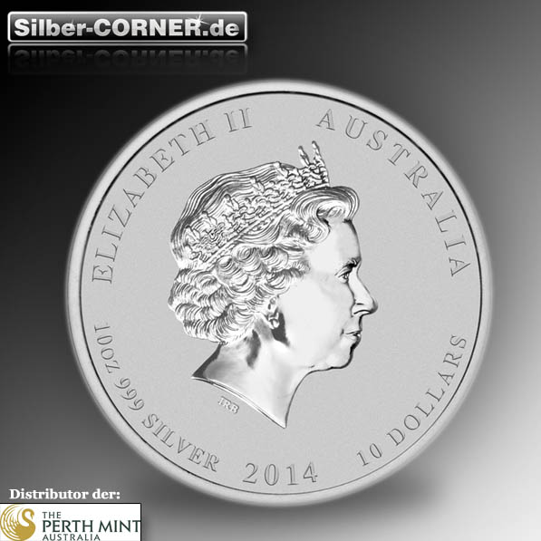 Lunar 10 Oz Pferd Farbig 2014