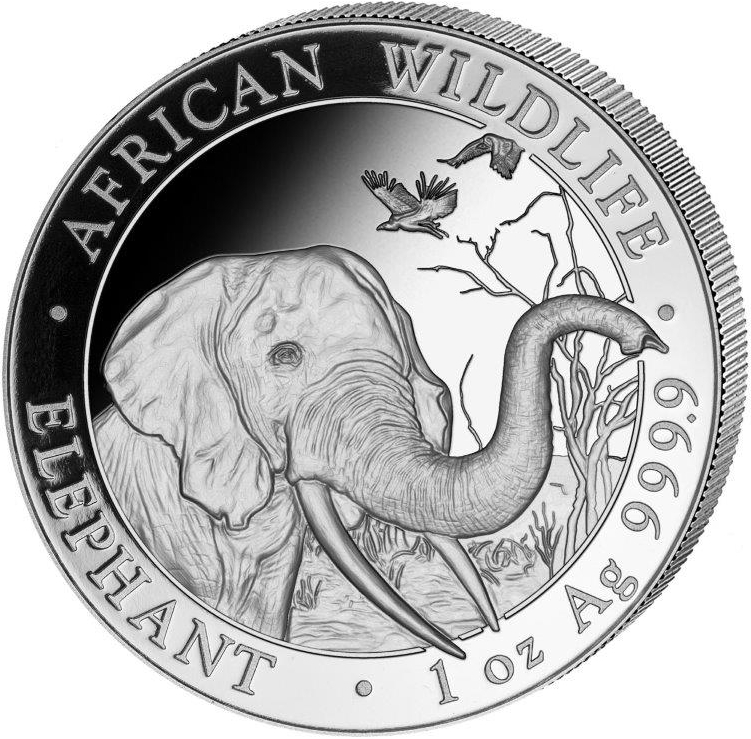 2018 Somalia Elefant Silbermünze 1 Unze kaufen und verkaufen