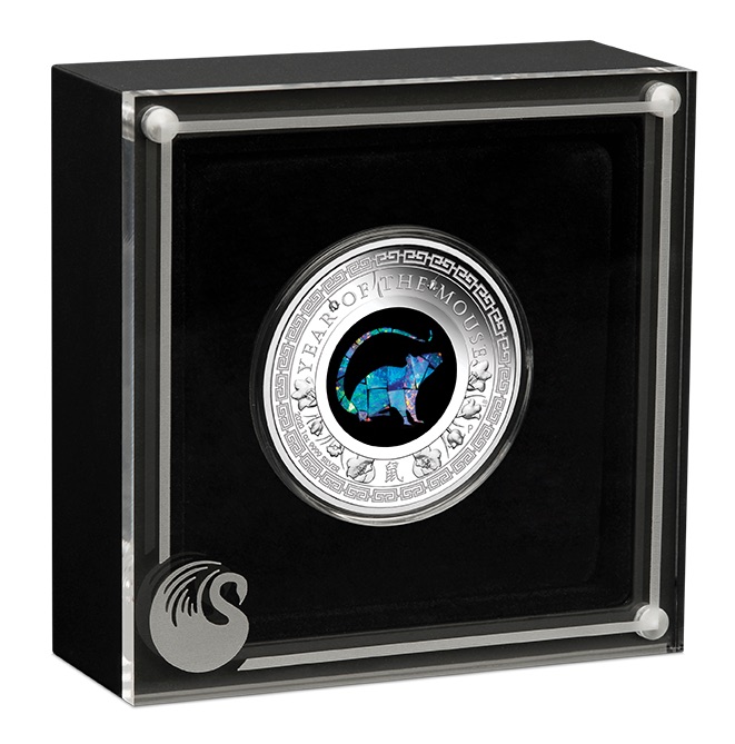 Sammlerbox Lunar Opal Maus 2020 Silber