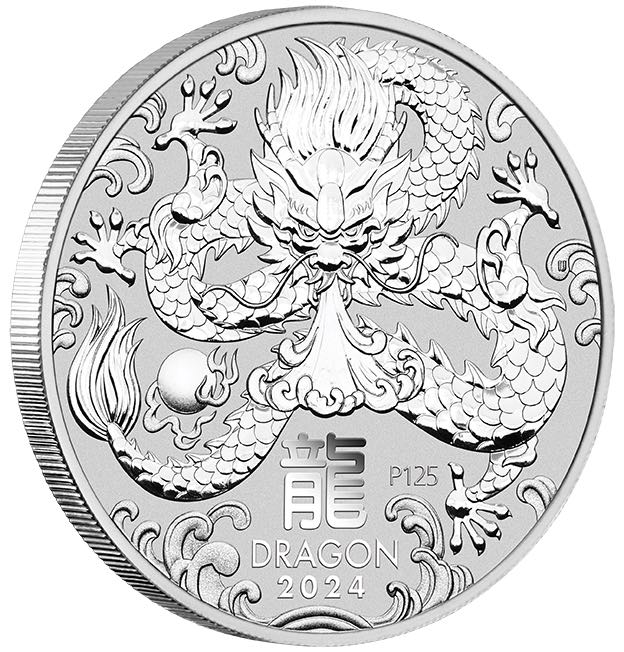 Lunar Drache 1 KG Silber 2024 kaufen und verkaufen.