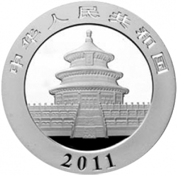 China panda 1 unze siber 2011