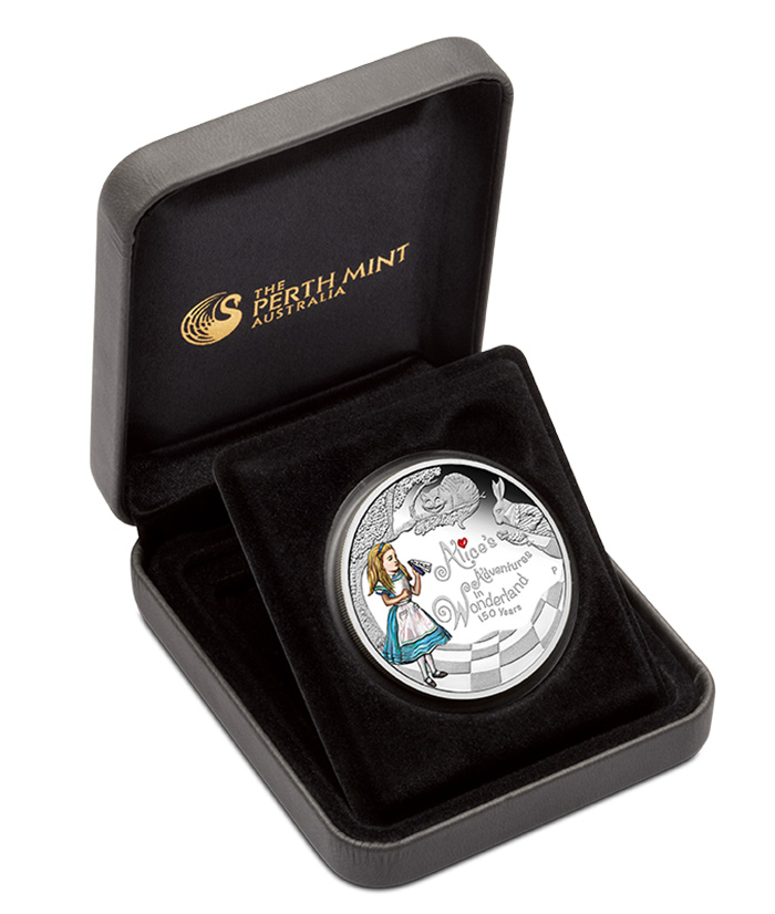 Alice Wunderland 1 Unze Silber Proof Box 2015