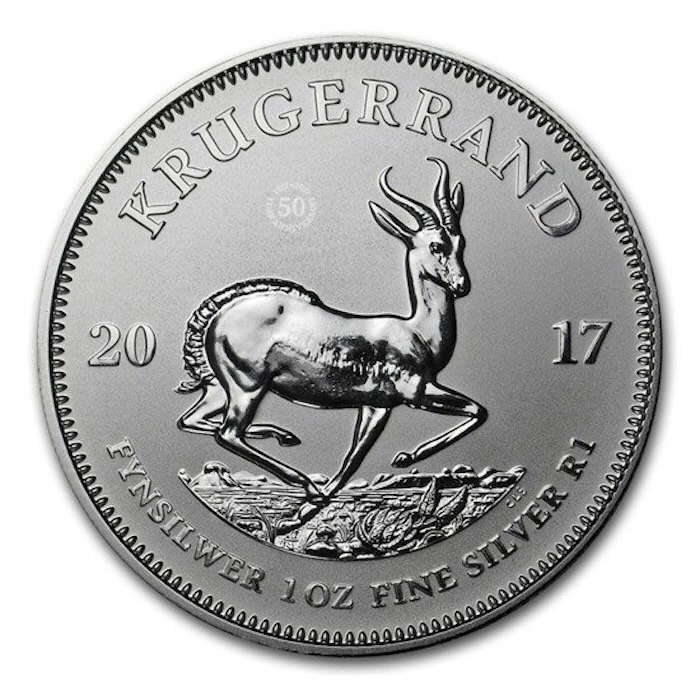 Krügerrand 1 Oz Silber 50 Jahre Edition 2017
