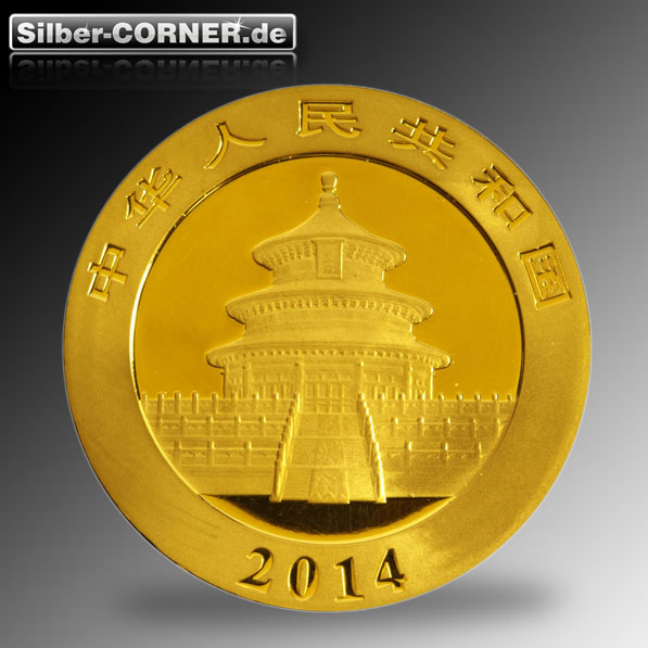Rückseite 1 Oz Gold China Panda 2014