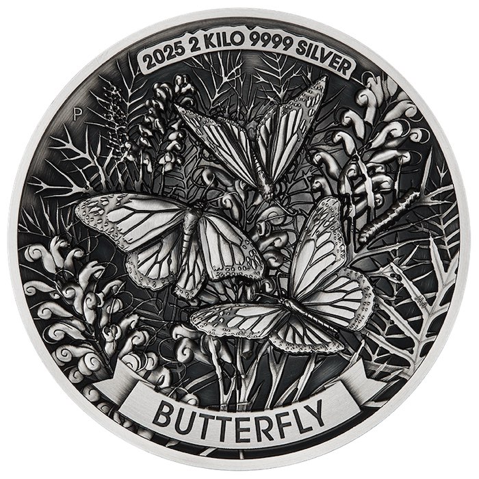2 Kilo Butterly Silbermünze 2025
