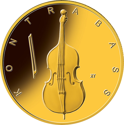 Kontrabass 50 Euro Goldmünze 2018