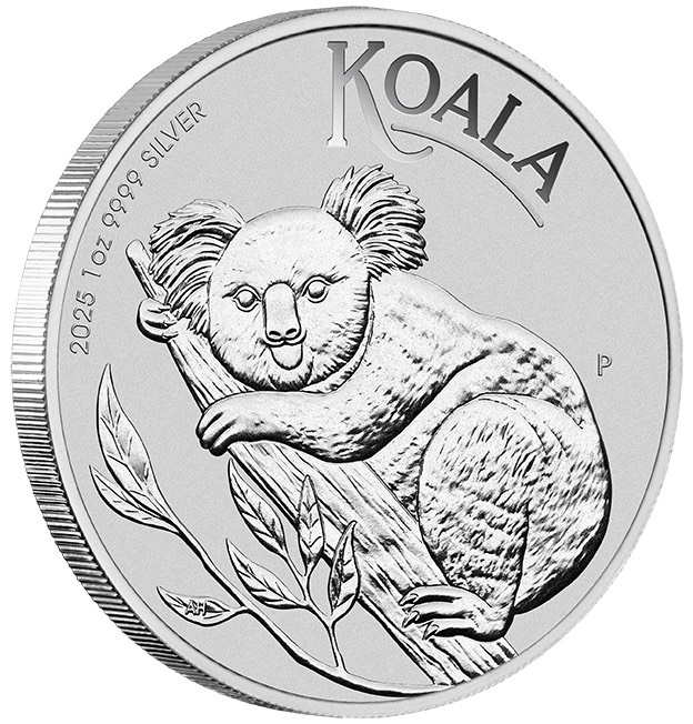 Rückseite Australien Koala 1 Oz Silbermünze 2025 Koala Motiv