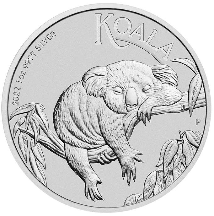 Koala 1 Oz Silber 2022 Revers Motiv ruhender Koala