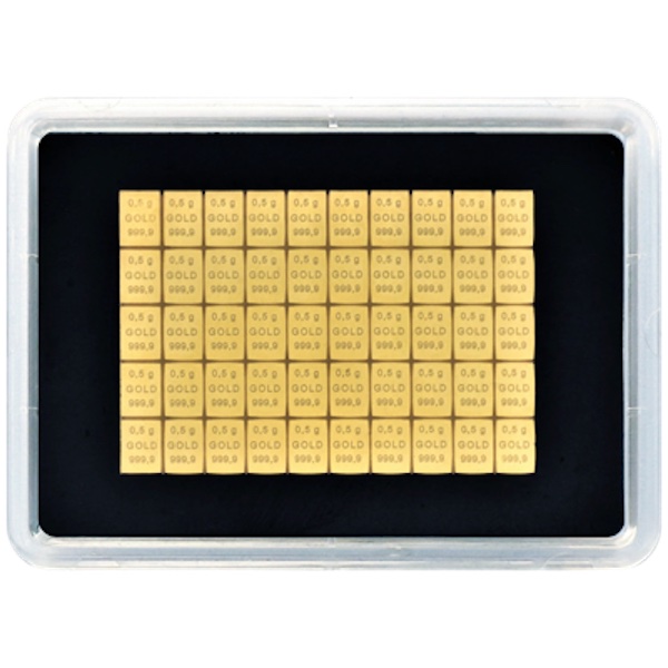 Valcambi 50 x 0,5 Gramm Combibar Goldbarren