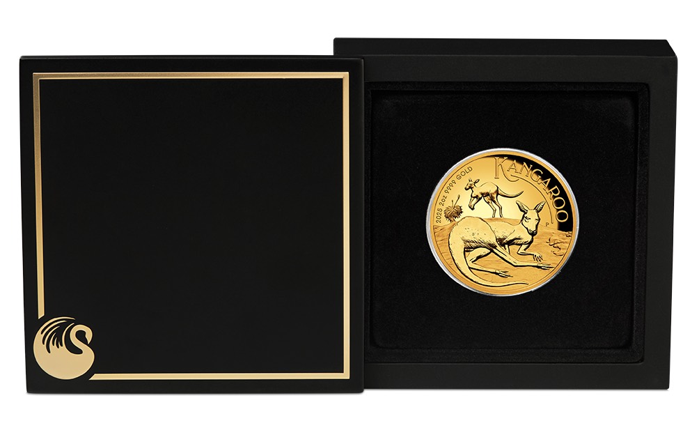 Box Känguru 2 Oz Gold High Relief